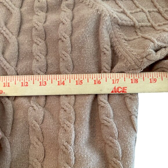 Premise Womens Cable Knit Pullover Sweater M/M Blush Pink Long Sleeve Cozy & Sty - Picture 7 of 9